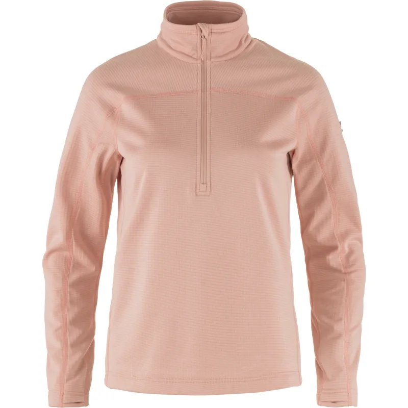 Fjallraven Women's Abisko Lite Fleece Half Zip Chalk Rose