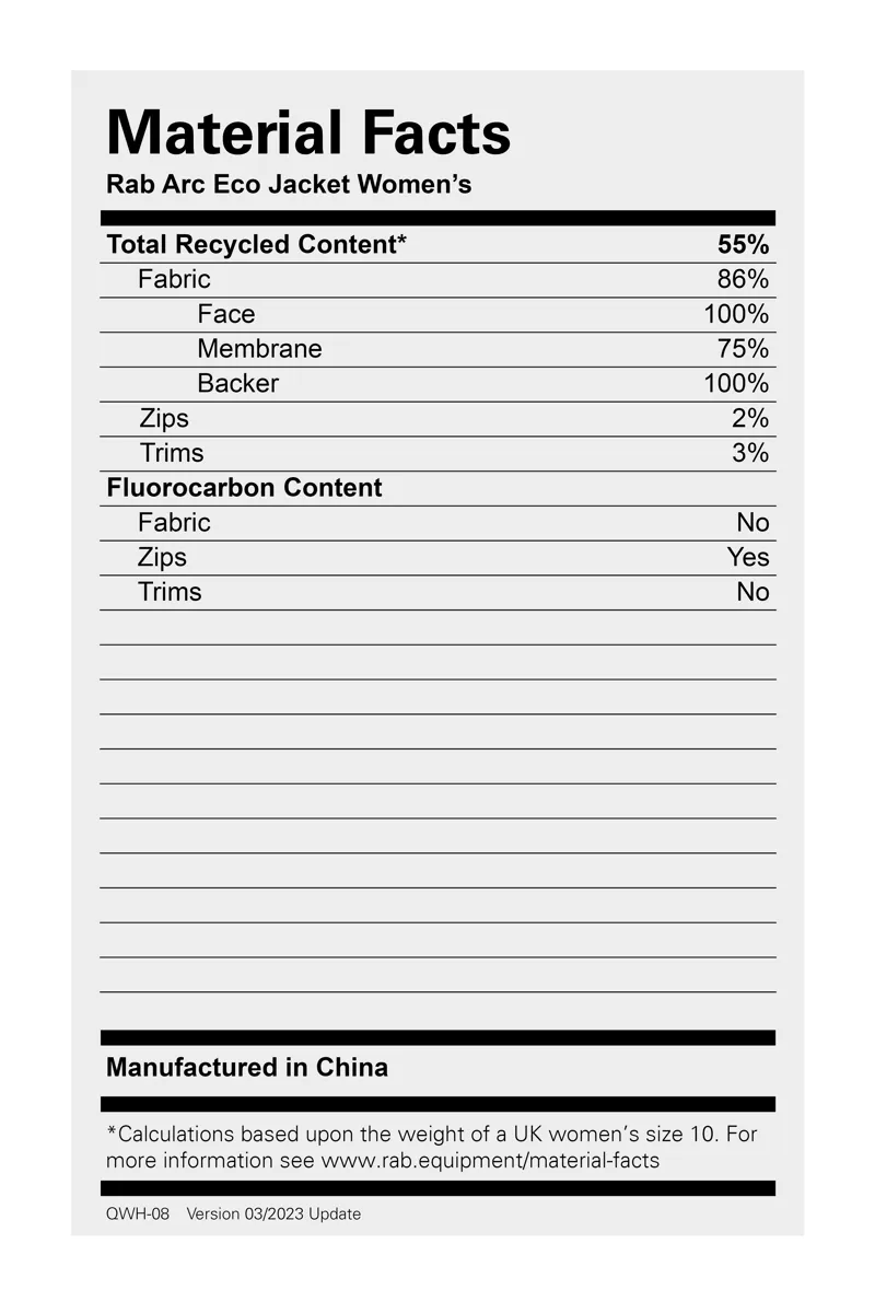 Rab Womens Arc Eco Jacket Butternut-7