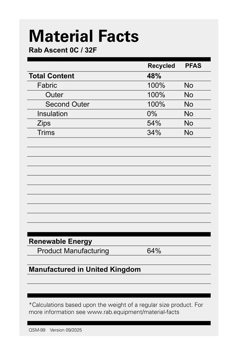 Rab Mens Ascent 0C/ 32F Sleeping Bag - Long - Left Zip Tempest Blue/ Maya-4