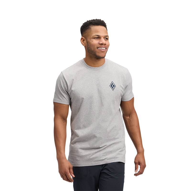 Black Diamond Mens Heritage Alpinist SS Tee Nickel Heather-1