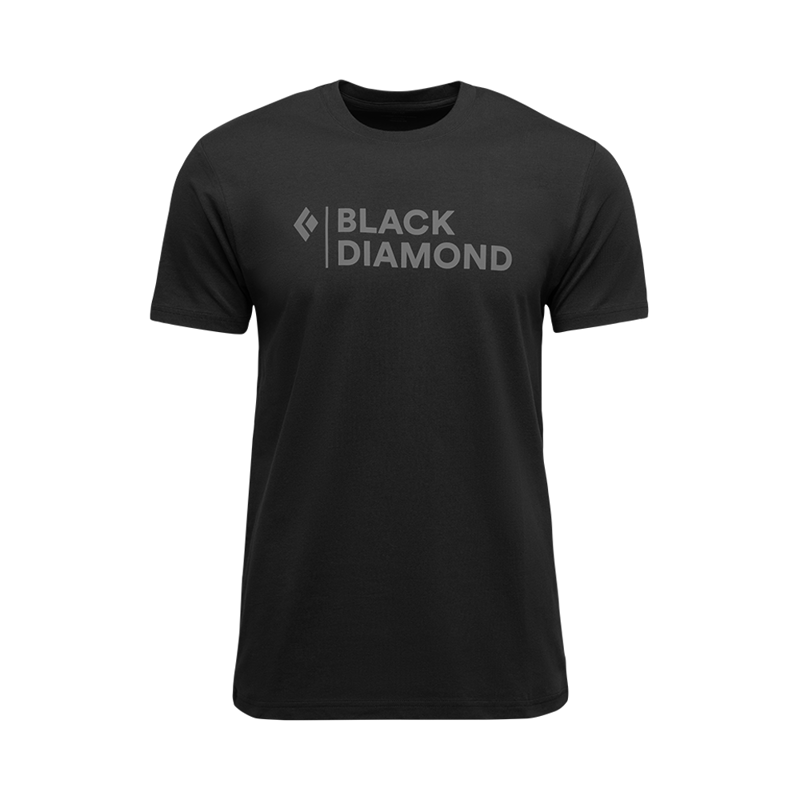 Black Diamond Mens Mini Stacked Short Sleeve Tee Black