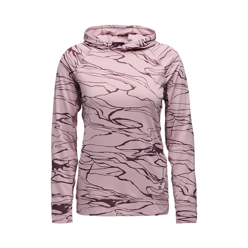 Black Diamond Womens Alpenglow Hood Relief / Meadow Rose / Fig