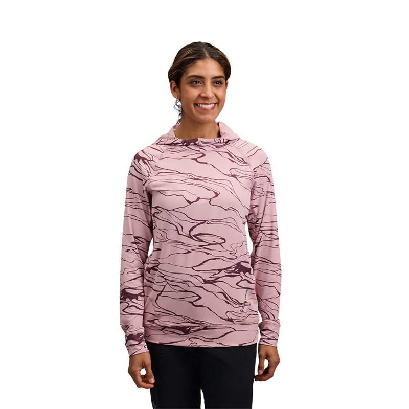 Black Diamond Womens Alpenglow Hood Relief / Meadow Rose / Fig-1