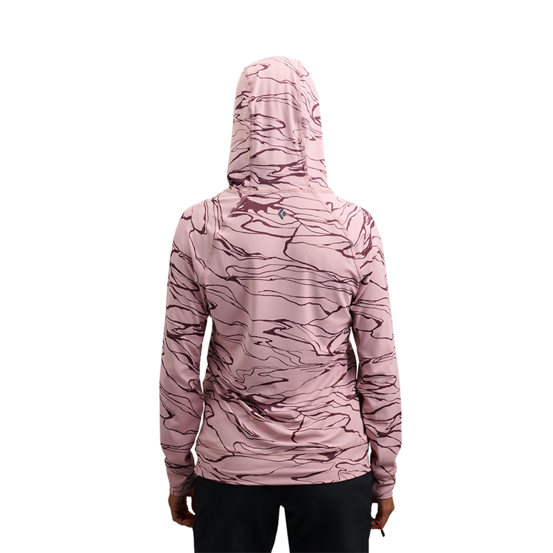Black Diamond Womens Alpenglow Hood Relief / Meadow Rose / Fig-2