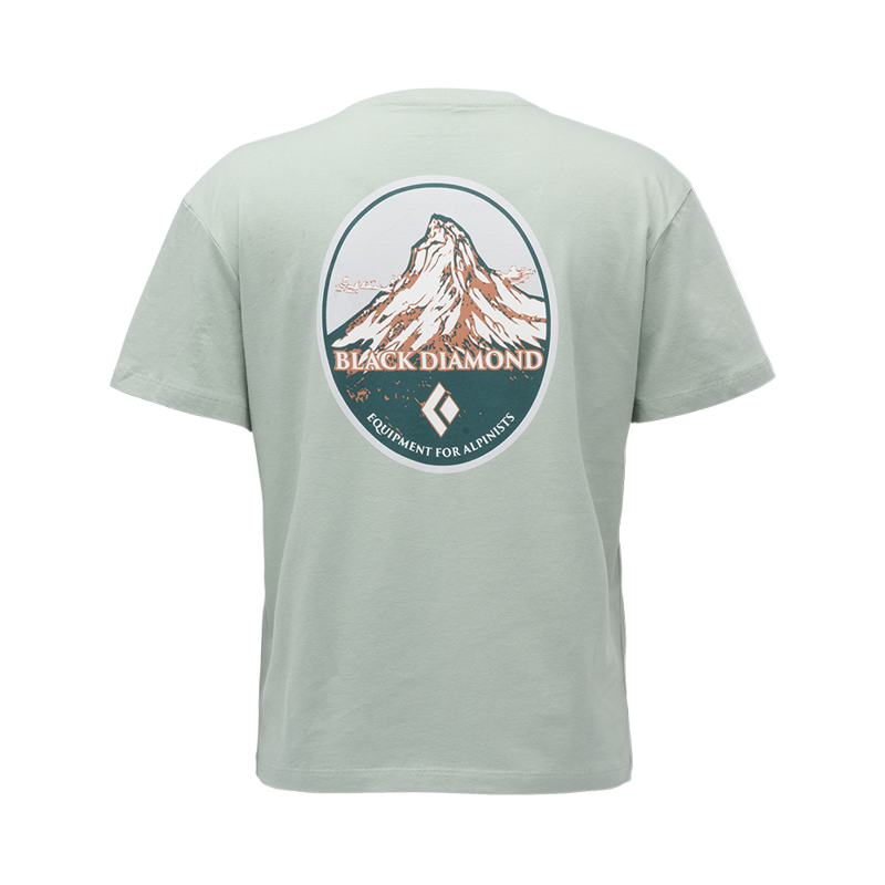 Black Diamond Womens Heritage Badge Short Sleeve Tee Agave-1