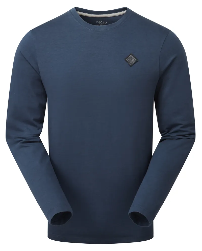 Rab Men's Basecamp Logo Long Sleeve T-Shirt Tempest Blue