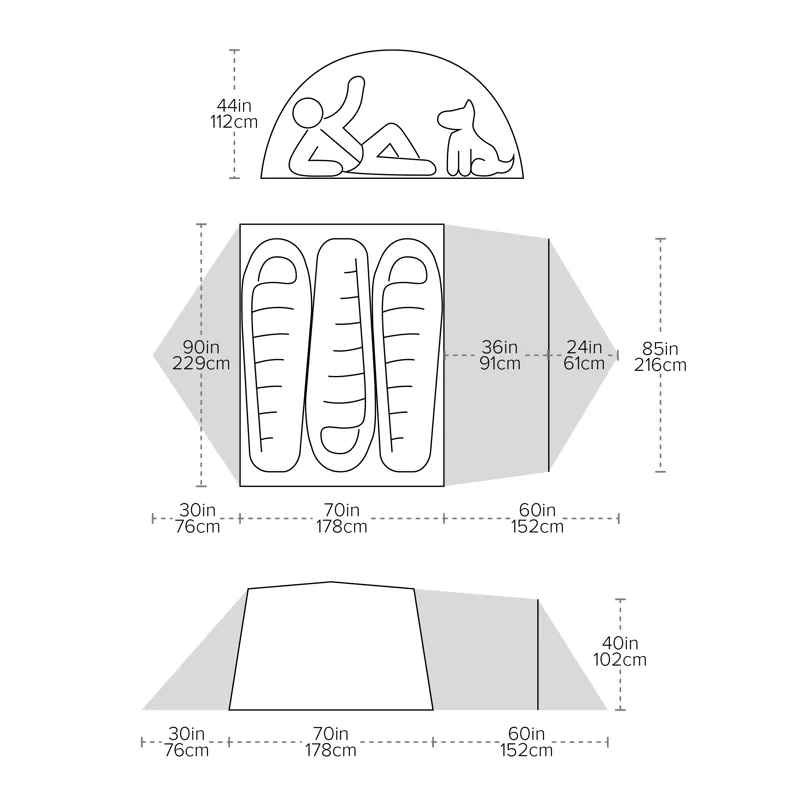 Big Agnes Blacktail 3 Hotel Footprint Chinois Green-1