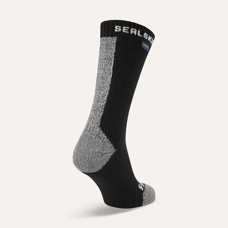 Sealskinz Briston All Weather Mid Length Sock with Hydrostop Black-1