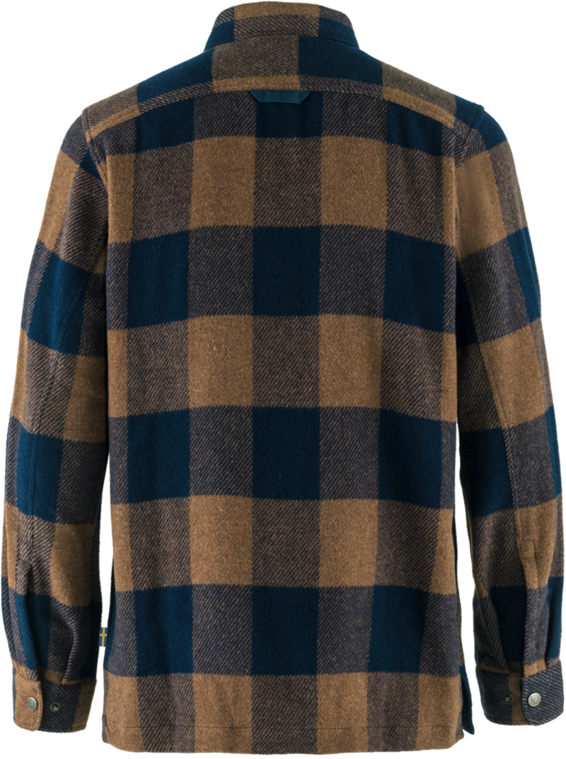 Fjallraven Mens Canada Shirt Chestnut Dark Navy-1