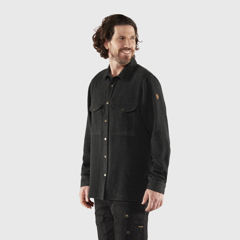 Fjallraven Mens Canada Shirt Solid Dark Grey-6