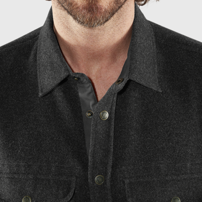 Fjallraven Mens Canada Shirt Solid Dark Grey-9