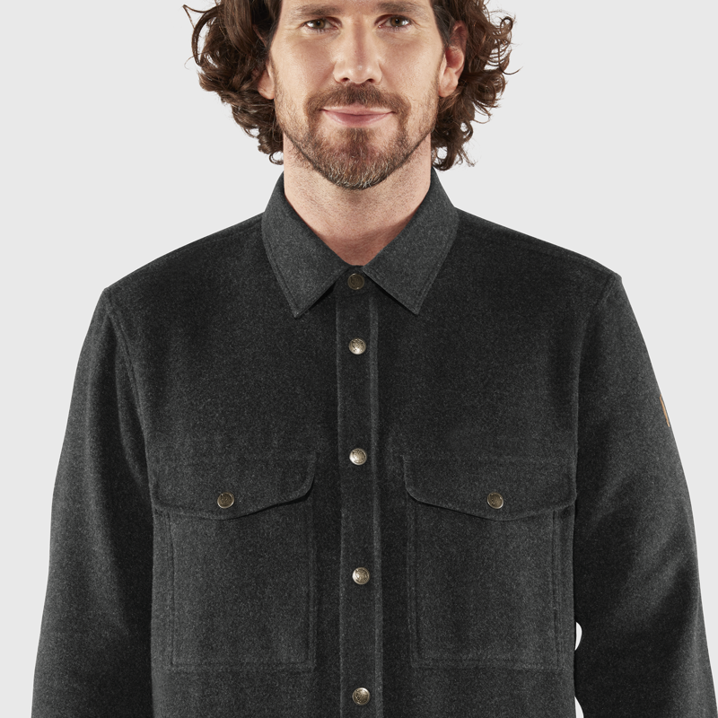 Fjallraven Mens Canada Shirt Solid Dark Grey-10