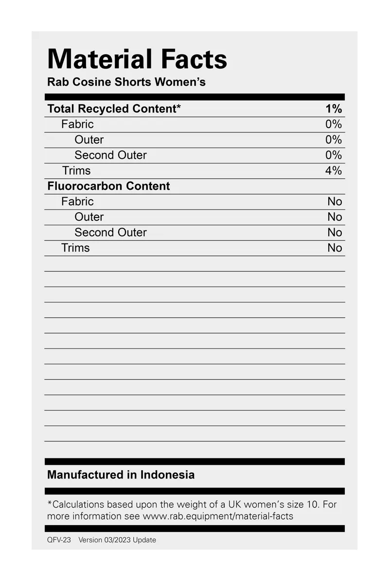 Rab Cosine Shorts Womens Dark Butternut-4