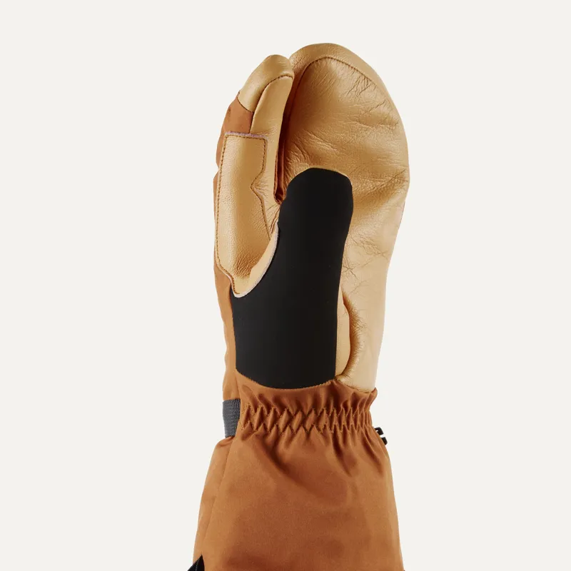 Sealskinz Men's Congham 3-Finger Gloves Orange-1