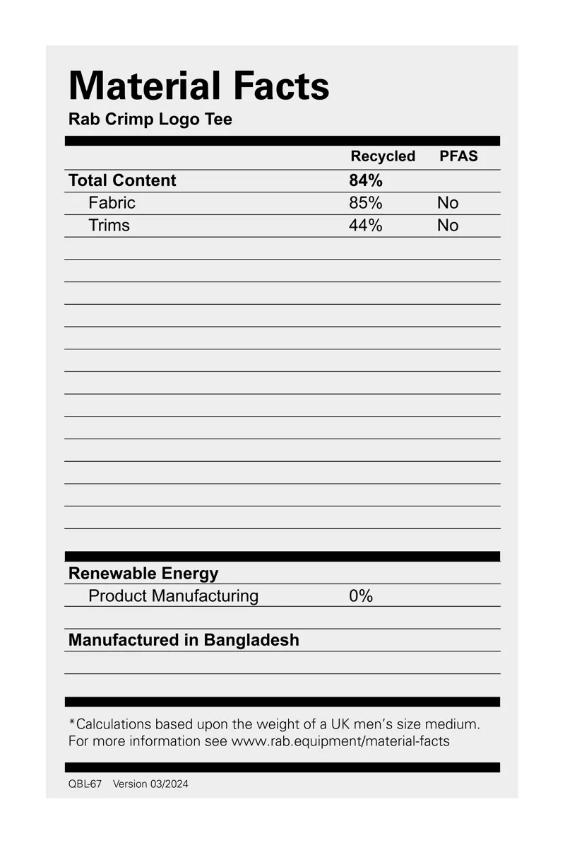 Rab Men's Crimp Logo Tee Tempest Blue-1