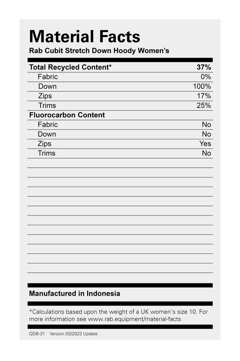 Rab Womens Cubit Stretch Down Hoody Dark Butternut-7