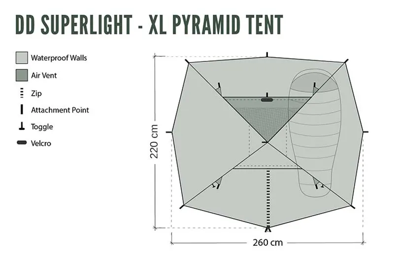 DD Hammocks Superlight Pyramid Tent XL-4