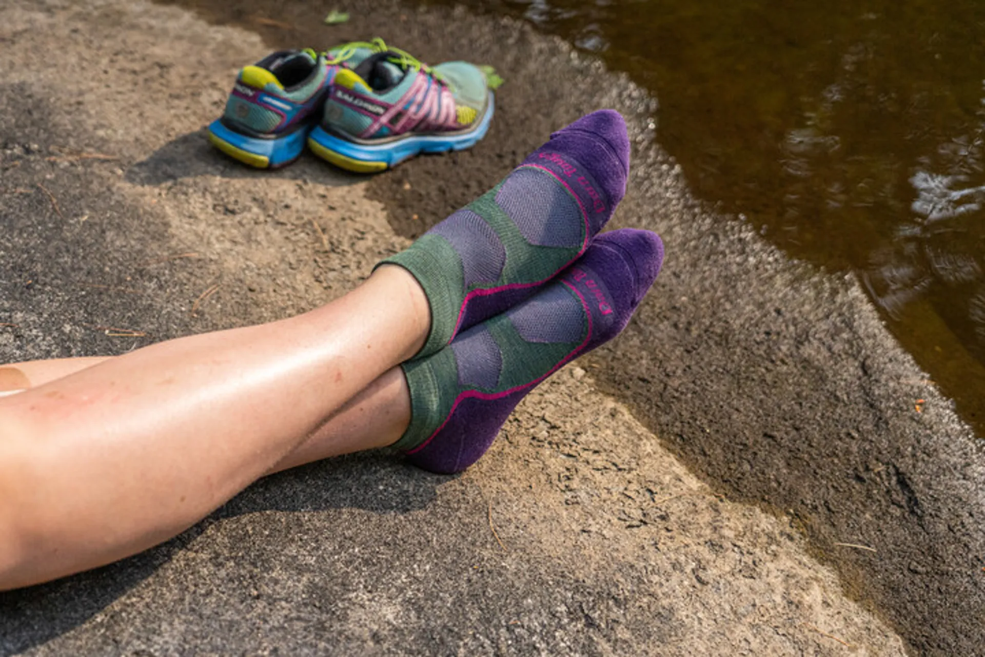 Darn Tough Womens Light Hiker No Show Light Cushion Slate