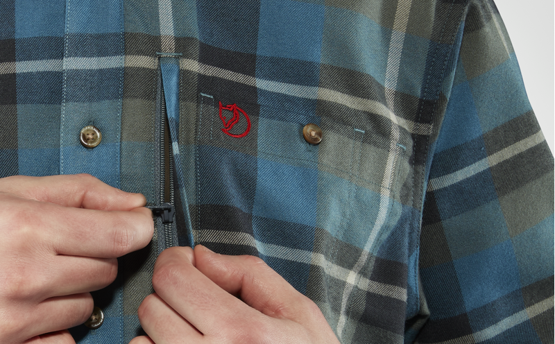 Fjallraven Mens Fjallglim Shirt Buckwheat Brown/Dark Navy-5