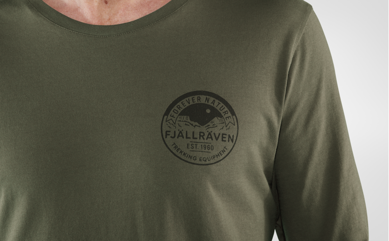 Fjallraven Mens Forever Nature Long Sleeve T-Shirt Caper Green-5