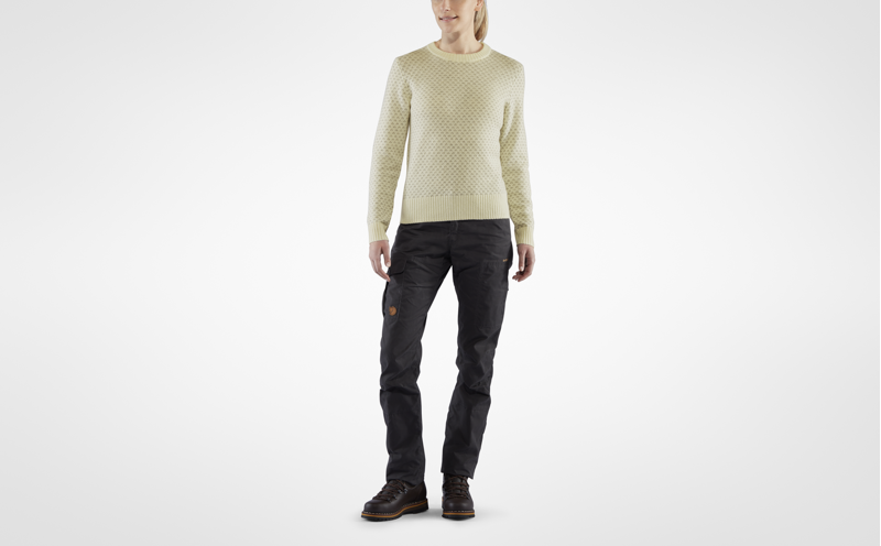 Fjallraven Womens Ovik Nordic Sweater Chalk-2