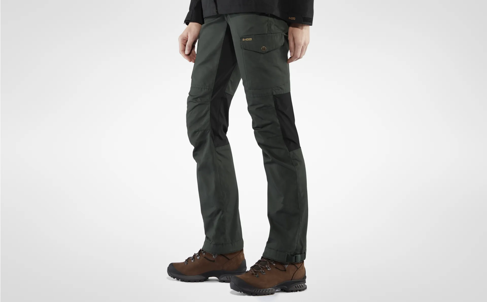 Pantalon Randonnée Fjällräven Kaipak Curved – Femme, Vert, Trekking, Neuf