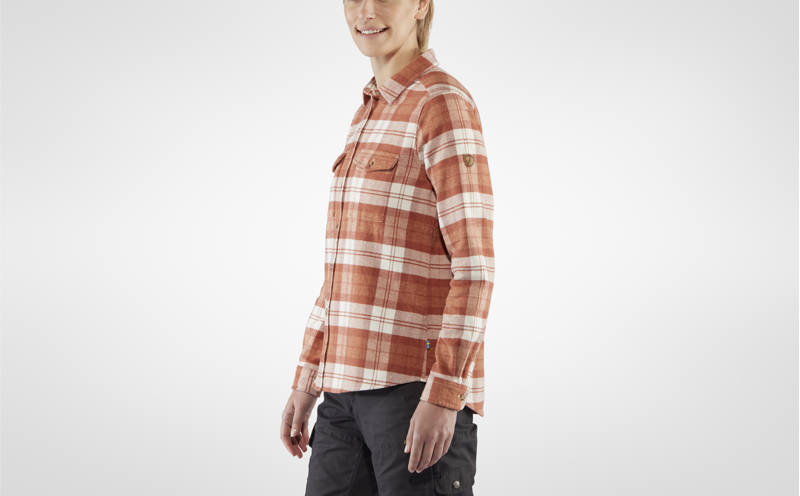 Fjallraven Womens Ovik Heavy Flannel Shirt Indigo Blue/Dark Navy-11