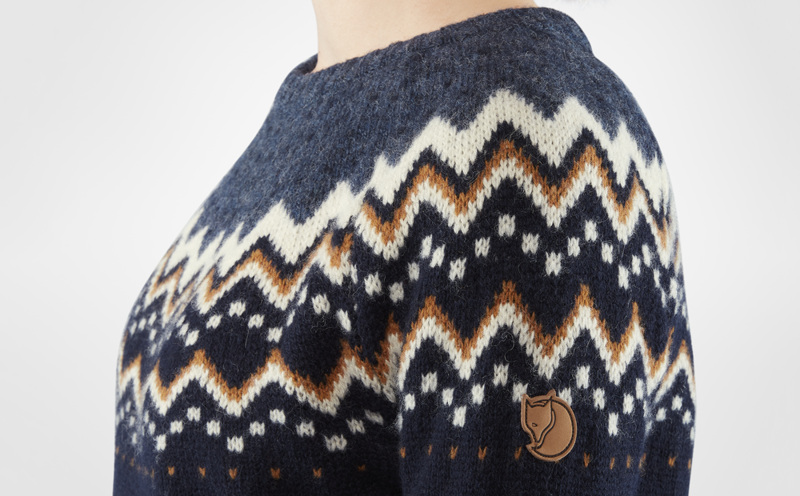 Fjallraven Womens Ovik Knit Sweater Navy-5