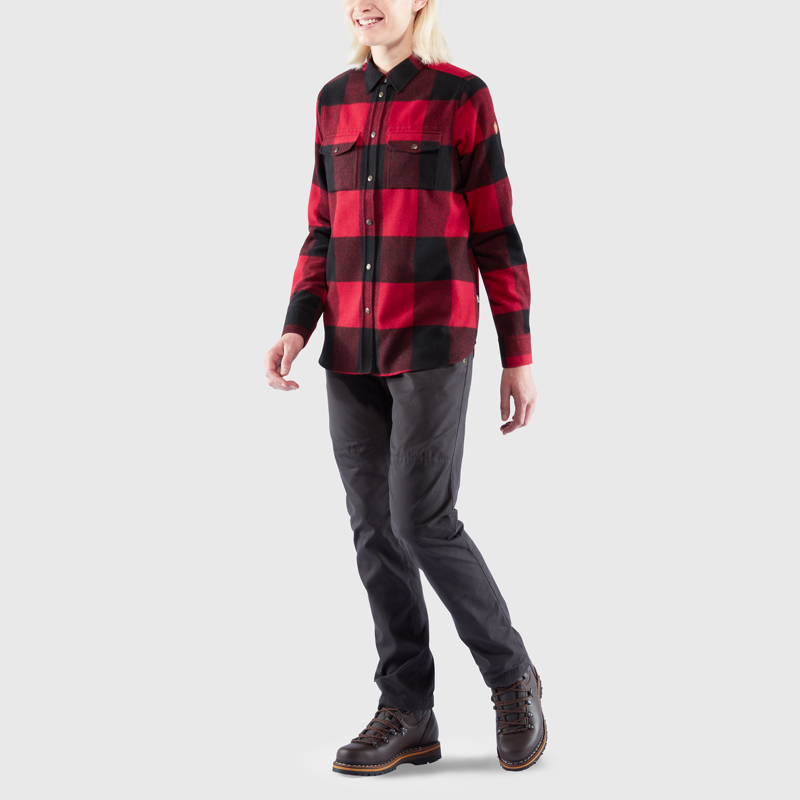 Fjallraven Womens Canada Shirt Navy/Black-2