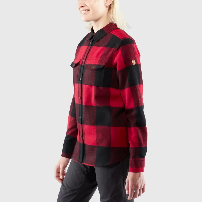 Fjallraven Womens Canada Shirt Autumn Leaf/Bordeaux Red-4