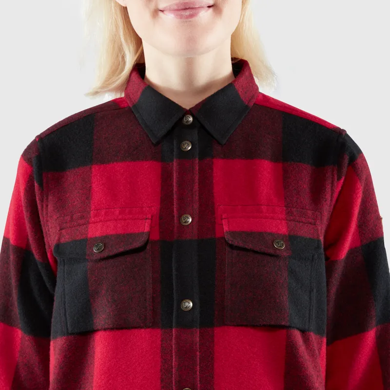 Fjallraven Womens Canada Shirt Autumn Leaf/Bordeaux Red-6