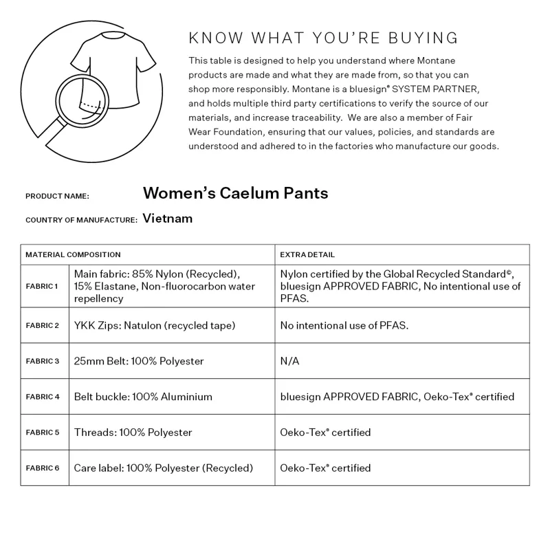 Montane Women's Caelum Pants Black-6