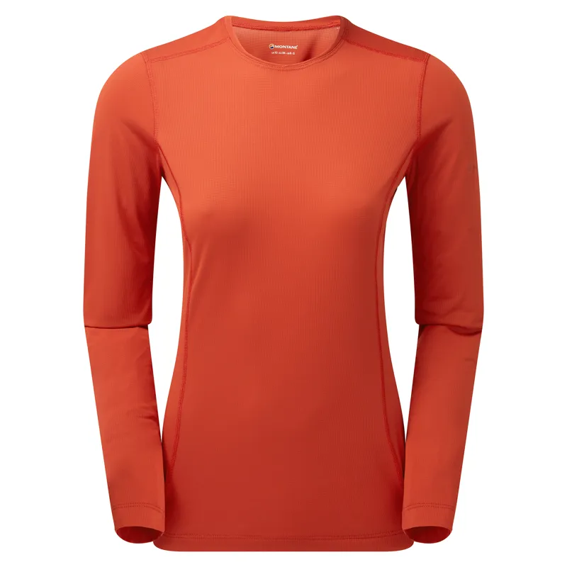 Montane Womens Dart Lite LS T-Shirt Saffron Red