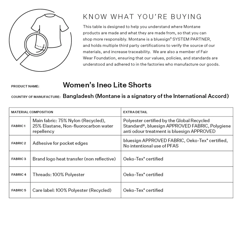 Montane Women's Ineo Lite Shorts Black-6