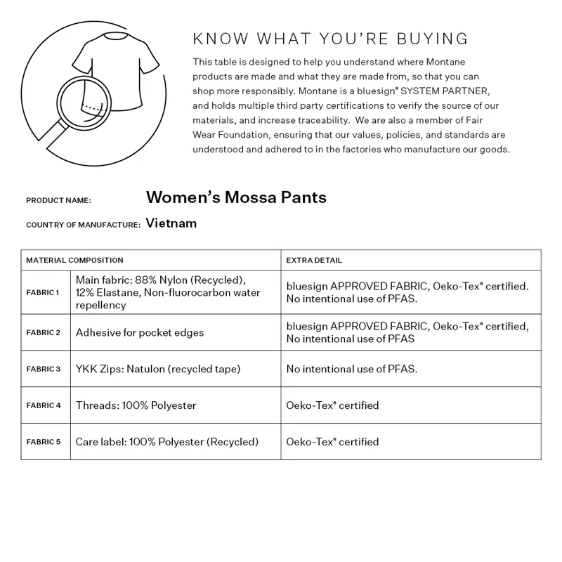 Montane Women's Mossa Pants Eclipse Blue-7