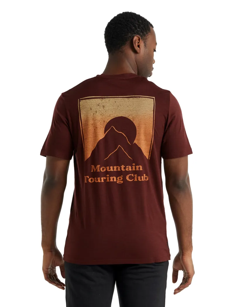 Icebreaker Men's Tech Lite II T-Shirt Mountain Touring Club Espresso-1
