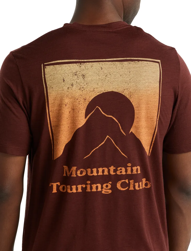 Icebreaker Men's Tech Lite II T-Shirt Mountain Touring Club Espresso-3