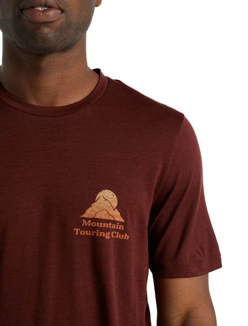 Icebreaker Men's Tech Lite II T-Shirt Mountain Touring Club Espresso-4