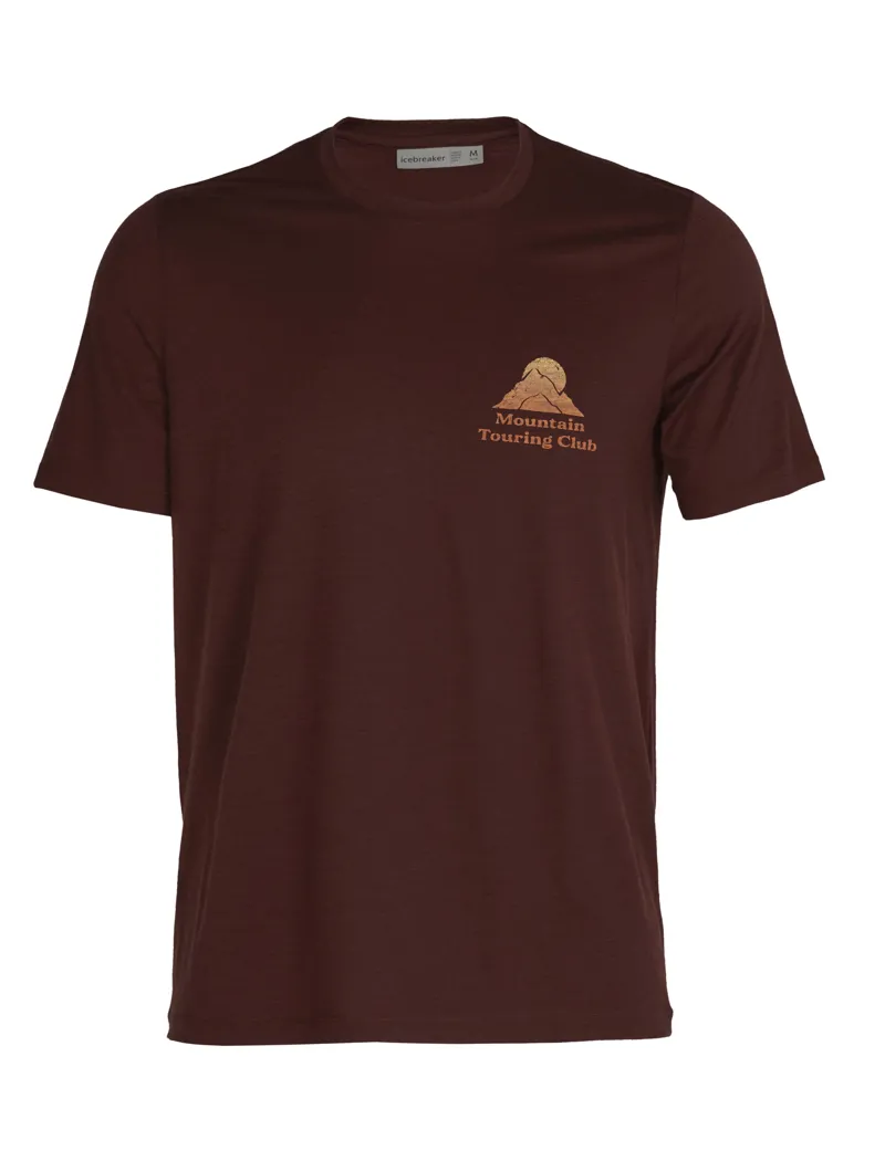 Icebreaker Men's Tech Lite II T-Shirt Mountain Touring Club Espresso