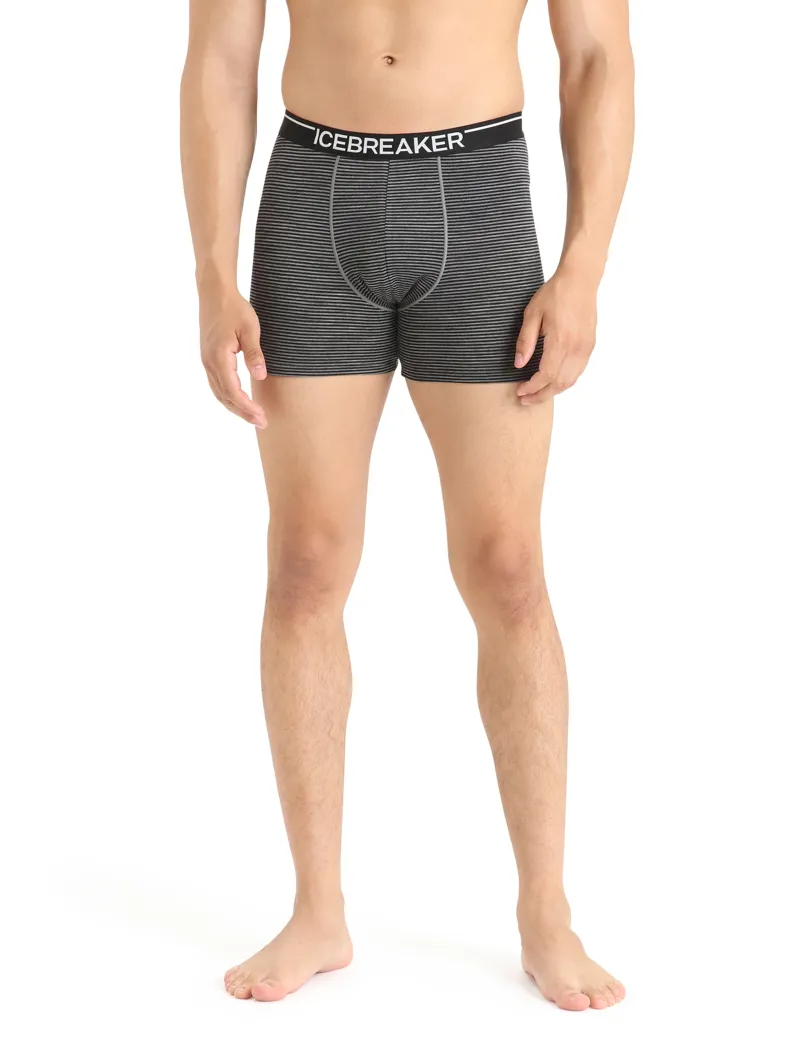 Icebreaker Mens Anatomica Boxers Gritstone Heather/ Black-5