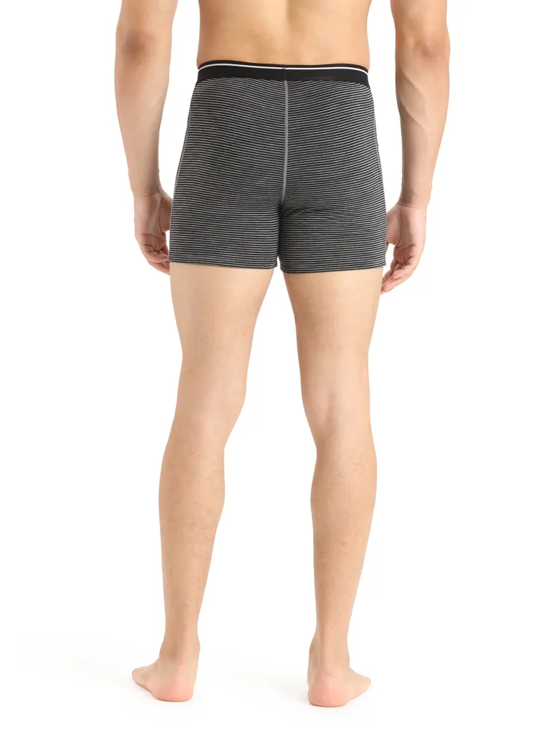 Icebreaker Mens Anatomica Boxers Gritstone Heather/ Black-4