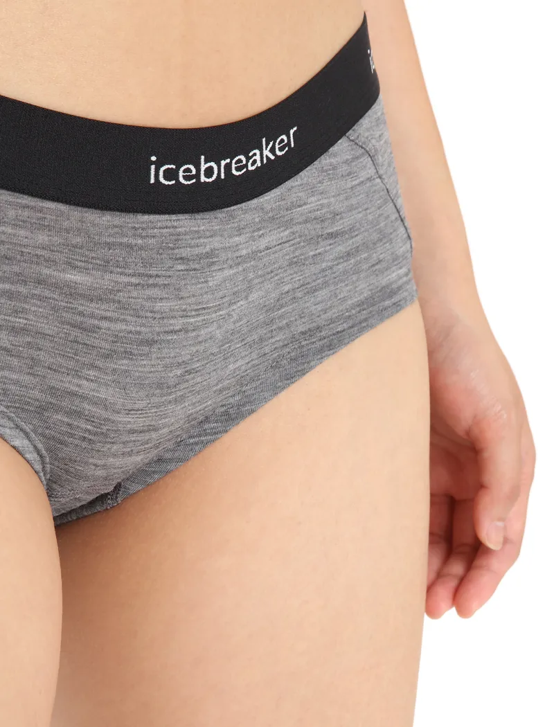 Icebreaker Womens Sprite Hot Pants Gritstone Heather/ Black-4