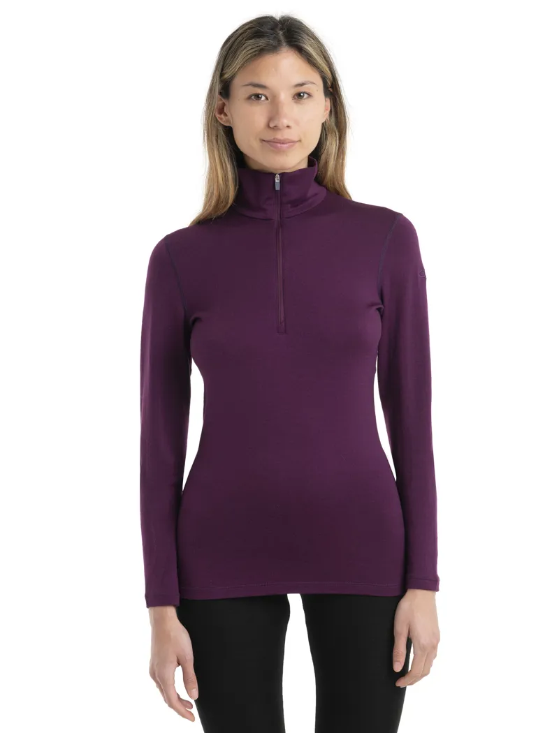 Icebreaker Womens 260 Tech LS Half Zip Nightshade-2