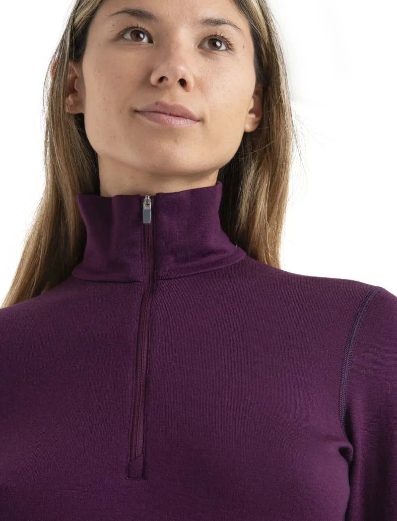 Icebreaker Womens 260 Tech LS Half Zip Nightshade-5