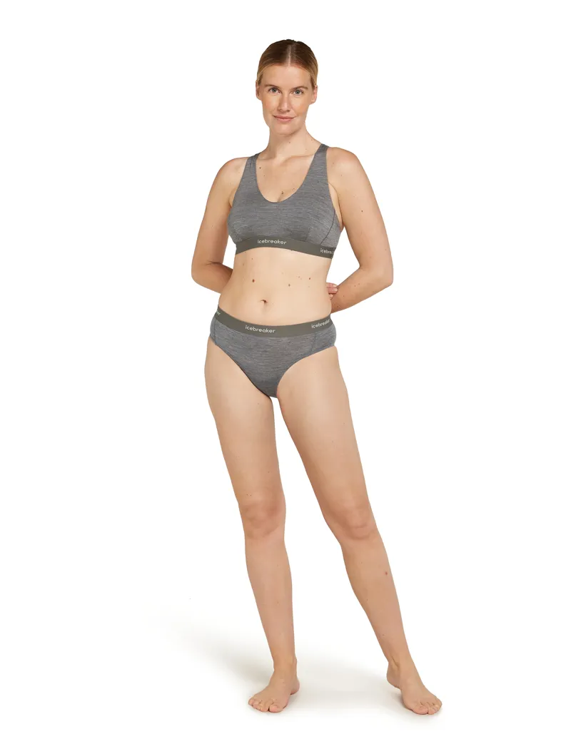 Icebreaker Women's Sprite Hipster Pants Gritstone Heather-3