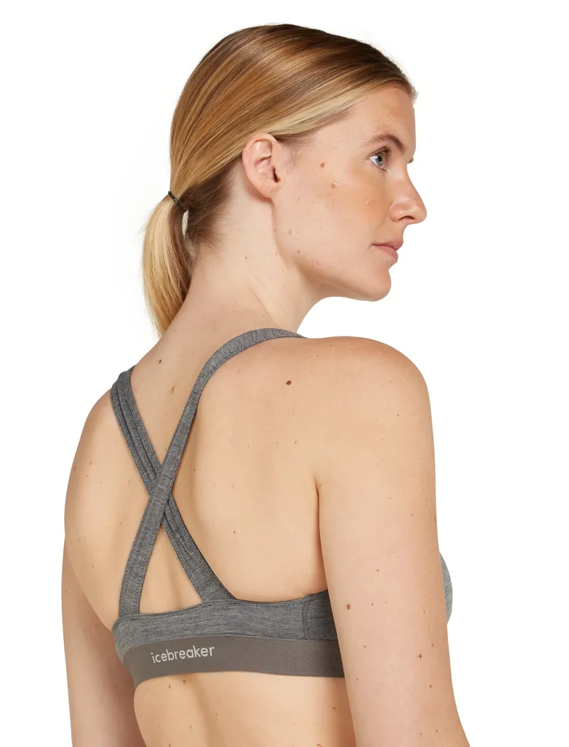 Icebreaker Women's Sprite Racerback Bra Gritstone Heather-2