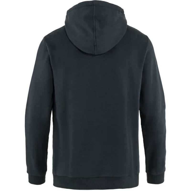 Fjallraven Mens Fjallraven Logo Hoody Dark Navy-1
