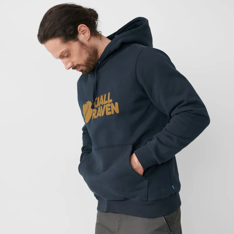 Fjallraven Mens Fjallraven Logo Hoody Light Olive-4
