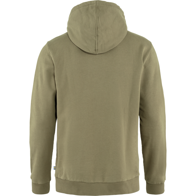 Fjallraven Mens Fjallraven Logo Hoody Light Olive-1