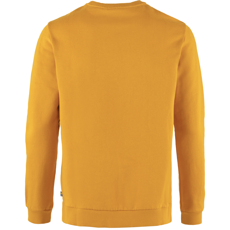 Fjallraven Mens Fjallraven Logo Sweater Mustard Yellow-1